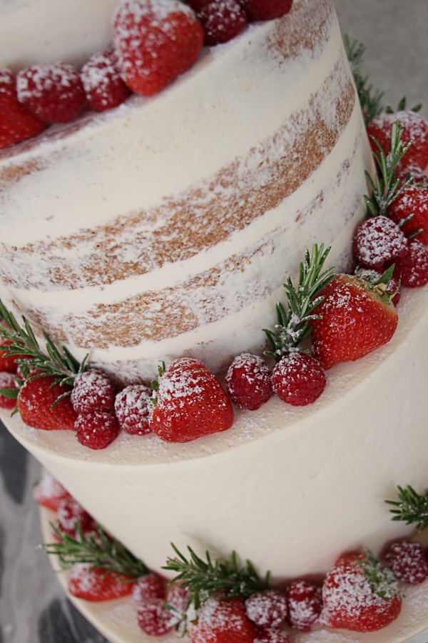 Semi Naked Cake with Strawberries and Raspberries No.W486 - Image 2