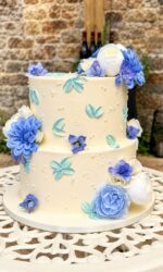 Blue Blossom Wedding Cake No.W503