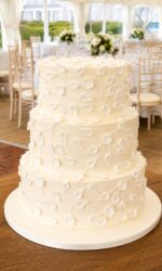Ivory Blossom Wedding Cake No.W502