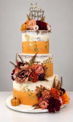 Semi-Naked Autumn Wedding Cake No.W516